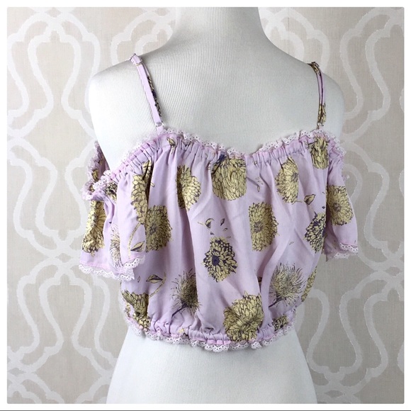 *CLEARANCE* Lolita Lavender Crop Top & Shorts Set - Picture 7 of 8